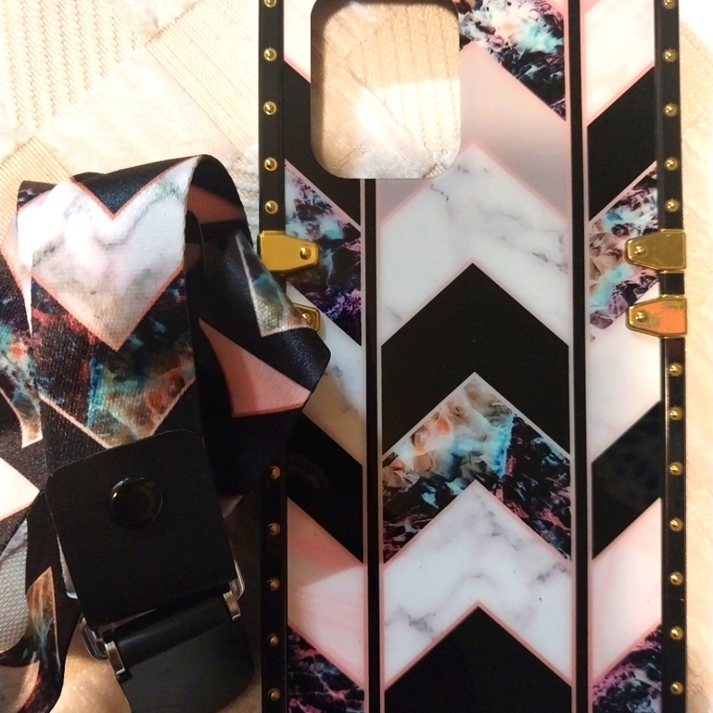 Phone case and matching wrist strap